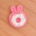 Resin cartoon bunny donut cabochon for DIY hair clips, phone cases, and handmade accessories. - Rabbit Donut