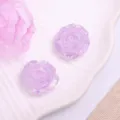 Purple resin rose flower patch for DIY hair accessories, cute kids hair clip making charms. - Rose