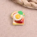 Resin fake food toast charm DIY craft cabochon for hair clip and phone case accessory - Style 5
