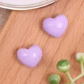 Purple chubby heart resin charms flatback DIY handmade hair clips phone case decor - Purple
