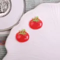 Deliziosi cabochon di pomodoro in resina fai-da-te, ciondoli di frutta glitterati per custodia. - Pezzo di Pomodoro
