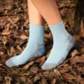Damen Sportsocken mit dickem Frotteesohle für Outdoor Wandern, Laufen und sportliche Aktivitäten. - Größen 35 bis 40 / Blau Gold