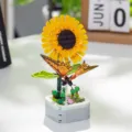 DIY Sunflower Butterfly Building Block Toy Desktop Ornament Botanical Brick Set Gift - Swallowtail Butterfly Sunflower