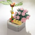 Compatible DIY insect flower building blocks variant, colorful plant pot toy ornament. - Butterfly Rose Succulent