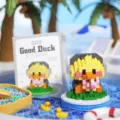 Set de bloques de construcción de pato amarillo lindo figura de dibujos animados regalo - 8935 Pato relajado (caja de color)