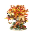 Forest treehouse building blocks set DIY autumn scenery toy brick gift for kids and adults - Autumn Wild Forest Tree House / P3111