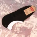 Hommes chaussettes invisibles coupe basse bas de serviette en coton detail vue pro - Taille unique / Homme Noir