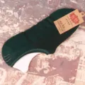 Chaussettes basses homme vert foncé avec design rayé et fond éponge confortable pour le sport. - Taille unique / Vert bois homme