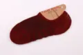 Chaussettes invisibles basses homme semelle éponge rouge foncé avec étiquette pour tous les jours. - Taille unique / Rouge violacé femme