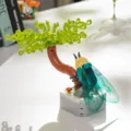 DIY insect building block toy creative desktop plant ornament puzzle gift set for kids - Cicada Small Tree