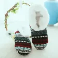 Fleece lined indoor floor socks detail showing thick plush knit design for winter warmth. - Size 37-40 / Black