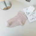 Damen einfarbige Sommer dünne Baumwoll Socken atmungsaktive Bonbonfarben kurze Freizeitsocken - Khaki