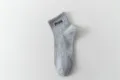 Men's Grey Cotton Ankle Socks Casual Sports Socks with Freedom Embroidery Styles - EU 40-44 / Ying - FROM Grey Ankle Socks