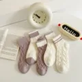 Damen Sommer dünne Baumwollkurzsocken Set, stylische kurze Socken für Damen Frühlingskleidung. - Größe 35-40 / 5 Paare / Lila