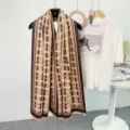 Brown beige plaid scarf tassel shawl winter warm fashion neck wrap elegant casual design. - Khaki