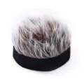 Funny novelty wig cap beanie with spiky hair design, trendy hip hop street fashion hat for party. - Adjustable / Rimless Brown-White Hair / Black
