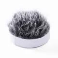 Novelty fuzzy hair beanie hat, funny wig sailor cap with white band for street hip hop style - Adjustable / Rimless Gray-White Hair / White