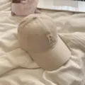 High quality Korean style baseball cap for women, comfortable fit for large head sizes. - Beige