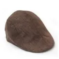 Classic brown linen flat cap for men and women, breathable ivy hat for all seasons. - M (56-58cm) / Coffee Brown Linen Duckbill Cap (Spring, Autumn & Summer)