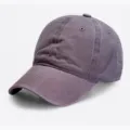 Solid color washed cotton baseball cap, vintage style casual sun hat for men and women. - One Size, Adjustable (51-61cm) / Six-Line Washed Gray