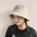 Cute beige bucket hat for women spring summer casual cotton sun protection fisherman hat - One Size / Streamline Beige
