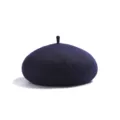 Berretto in lana blu scuro da donna, cappello pittore classico accessorio invernale. - M（56-58cm） / Blu Marino