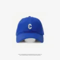 Classic blue baseball cap featuring white embroidered letter C, casual outdoor sport sun hat. - Adjustable (55-59cm) / Small C Logo Style / Klein Blue