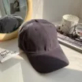 Solid color dark grey baseball cap, casual hard-top dad hat for daily wear and sun protection. - Gray