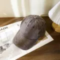 Vintage washed solid color baseball cap, soft top casual dad hat for men and women daily wear. - M (56-58cm) / Coffee