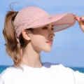 Visière de soleil rose à large bord pour femmes chapeau d'été protection UV sport. - Taille unique / 183 Rose racine de lotus