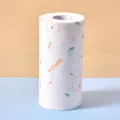 Disposable kitchen cleaning lazy rag roll thickened washable printed paper towel roll - 50g Embossed Disposable Towels, 50 Pieces [20x20 cm] / Fruits And Vegetables Style