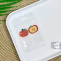 Süßes Apfel Acryl Büroklammer Lesezeichen Set, tragbarer Seitenmarkierer und Dokumentenklammer Büro. - Roter Apfel Serie 3.0