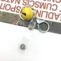 Metal bag connector keychain with yellow bell and snap hook diy purse accessory hardware - Yellow