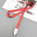 Lanière rouge de 15mm tour de cou porte-badge avec boucle en plastique blanc pour bureau - Bouton Pression + Cordon Rouge