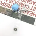 Metal bell keychain bag hardware DIY accessory with clasp and clear snap strap variant - Light Blue