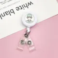 Oprolbare badgehouder met dokter verpleegkundige motief, witte ID kaarthouder clip. - Chirurg / Dubbele Leren Band Rugclip