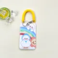 Süßer Cartoon Ente Kartenhalter mit Spiralband für Studentenausweis und Zutrittskarte. - Regenbogen Weiße Gans / Gelbes Spiralkabel