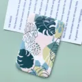 Grüner Pflanzen Muster Ausweishalter, niedlicher Kartenhalter für Schule und Büro. - 5-Blatt Monstera / Kein Zubehör