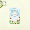 Cute cartoon frog duck badge holder student access card bus card protective cover case - Sunflower White Goose / Without Accessories