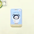 Cute cartoon duck ID badge card holder PVC student bus metro pass protective case cover - Braided White Goose / Without Accessories