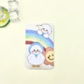Cute white goose cartoon card holder student access card bus card protective cover sleeve - Rainbow White Goose / Without Accessories