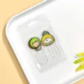 Leuke set van transparante acryl paperclip boekenmarmers met schattig cartoon design. - Kiwihond En Ananashond / Set van twee