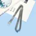 Cordón de poliéster gris para credencial, correa para el cuello y soporte para tarjeta variante. - Cordón Largo Gris