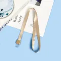 Cordón poliéster 1.5cm aleación cuello identificación soporte trabajo negocios - Cordón Largo Envuelto en Oro Té con Leche