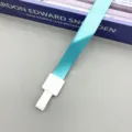 Blue lanyard with white plastic buckle for work ID card, exhibition badge and office hanging neck. - Mint Blue