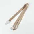 Champagnekleurig 1.5cm lanyard met kunststof gesp voor ID-kaart en badgehouder. - Melkthee Kleur