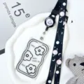 Transparent ID badge holder with lanyard and cute planet design, perfect for student school cards. - Flower Style / Black Space Retractable Lanyard