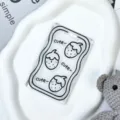 Transparent clear card holder with cute strawberry pattern ID badge protector for students. - Strawberry Style / No Accessories