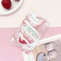 Lindo tarjetero rígido deslizante de fresa, funda protectora ideal para tarjeta de autobús. - Cinta Fresa (Sin Accesorios)