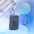 Scorpio zodiac themed retractable badge reel and card holder set for daily use, durable material. - Scorpio Pattern / White Retractable Badge Clip (Planet)